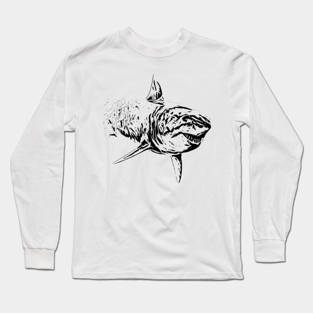 Shark Long Sleeve T-Shirt by Nimmersatt